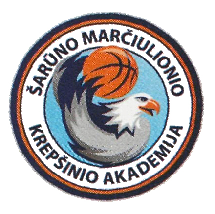 Šarūno Marčiulionio krepšinio akademijos logotipas