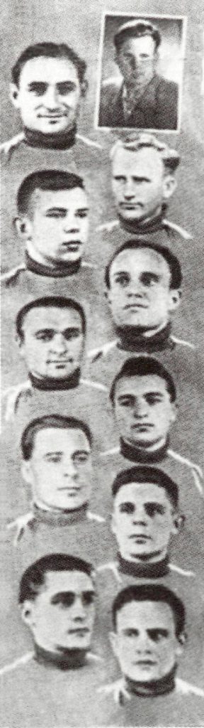 1965 Lietuvos futbolo čempionai: (iš viršaus) A. Jadziauskas (vyr. treneris ir vartininkas), S. Žalimas, A. Lipskis, J. Lenkšas, A. Česnauskas, S. Šleinius (kapitonas), B. Mickevičius, J. Mockus, R. Daumantas, J. Dirvonskis, V. Česnauskas