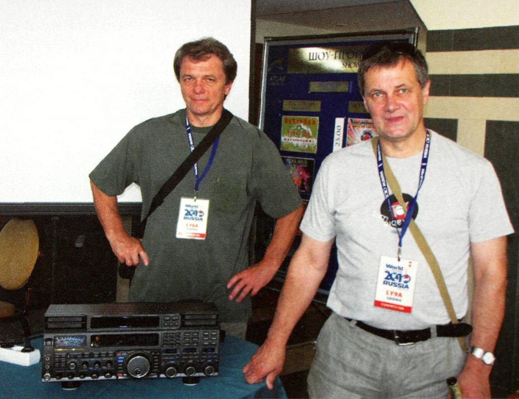 Lietuvos komanda (iš kairės): R. Baltušis ir G. Lučinskas – pasaulio radijo sporto komandiniame čempionate WRTC-2010 Rusijoje