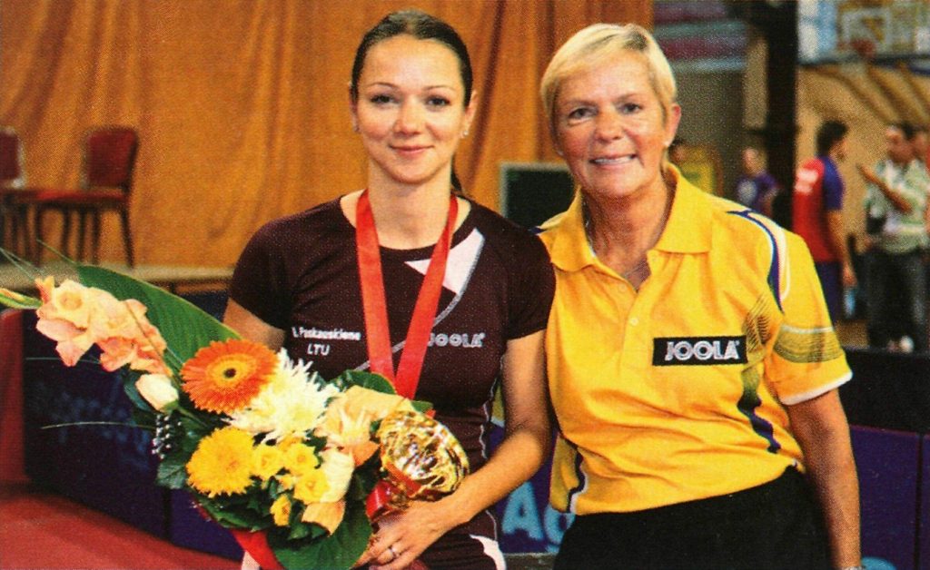 Daugkartinė Europos čempionė R. Garkauskaitė-Paškauskienė su trenere R. Garkauskiene
