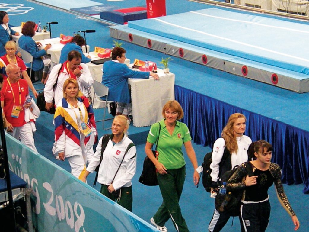 J. Zanevskaja ir jos trenerė I. Katinienė – Pekino olimpinėse žaidynėse (2008)