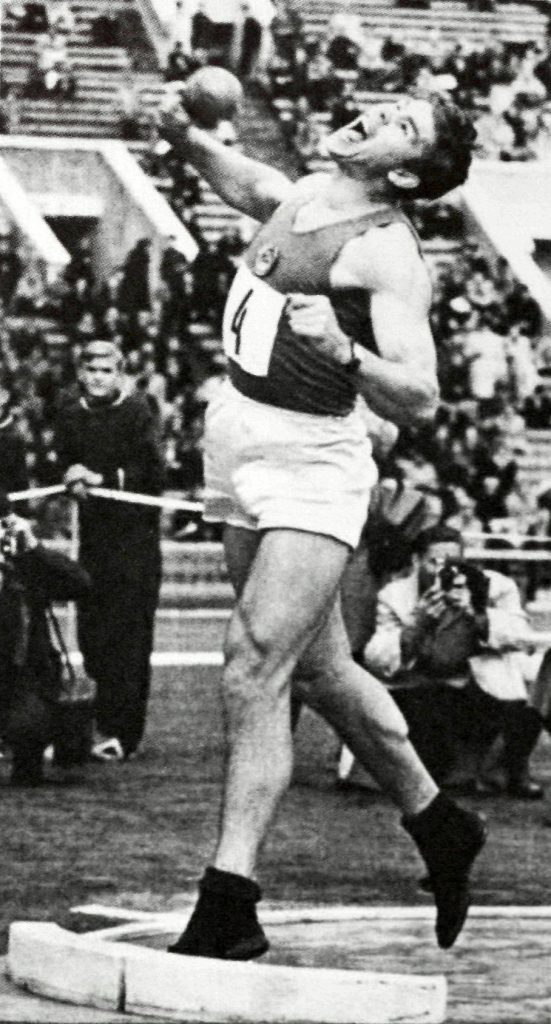 SSRS rutulio stūmimo čempionas ir rekordininkas A. Varanauskas