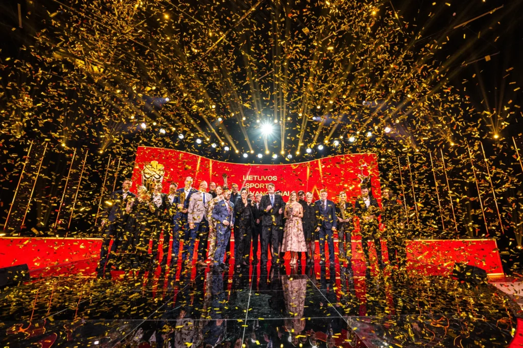Lietuvos sporto apdovanojimų ceremonijos akimirka