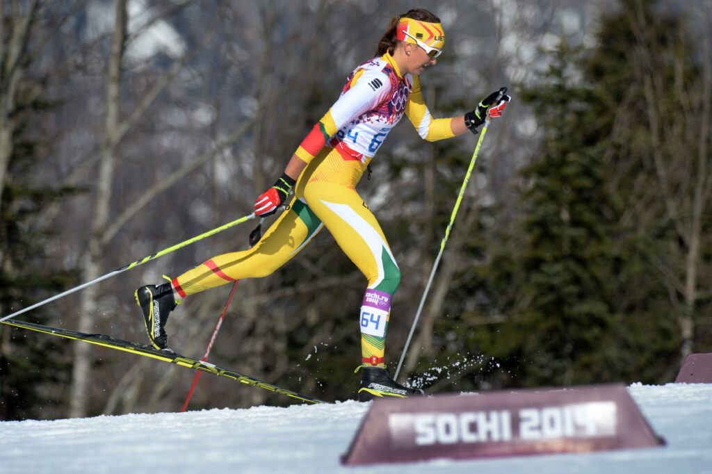 Ingrida Ardišauskaitė 2014 Soči žiemos olimpinėse žaidynėse šliuožia slidėmis